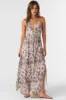 ANNALISA PALMER PRINT HALTER MAXI DRESS sold by O'Neill