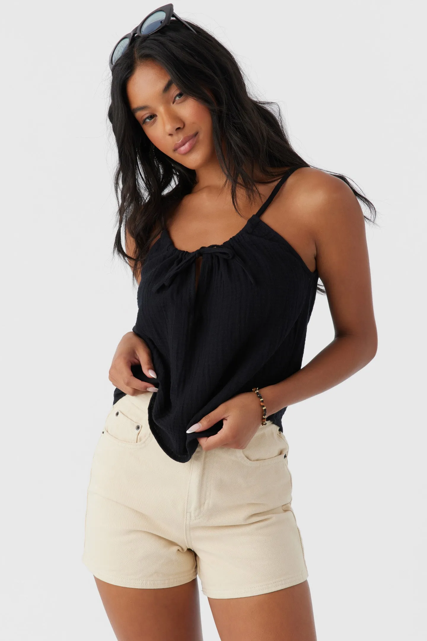 ANYA CRINKLE DOUBLE GAUZE TANK TOP sold by O'Neill product image thumbnail 4