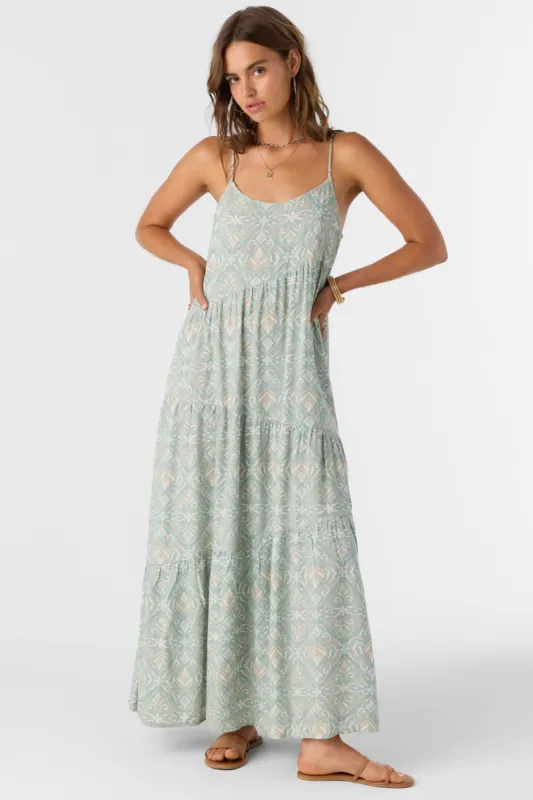 ARIETTE MARIA TILE MAXI DRESS sold by O'Neill