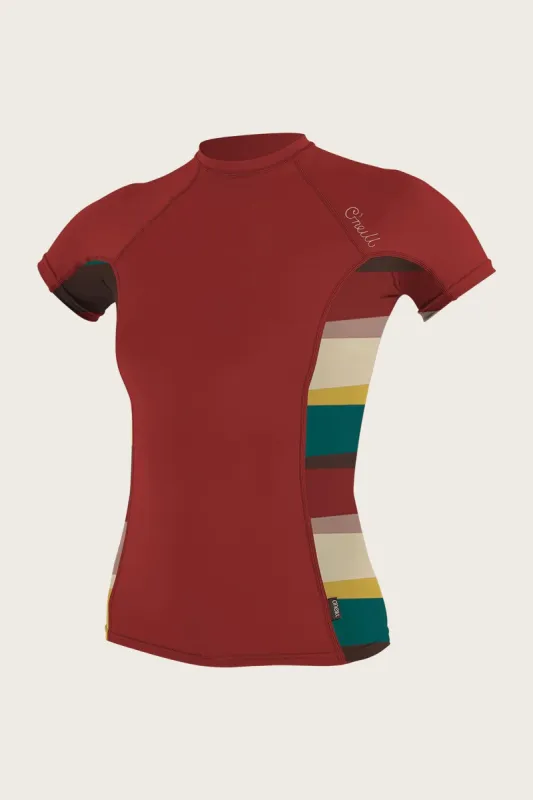 WOMEN'S SIDE PRINT S/S RASH GUARD sold by O'Neill
