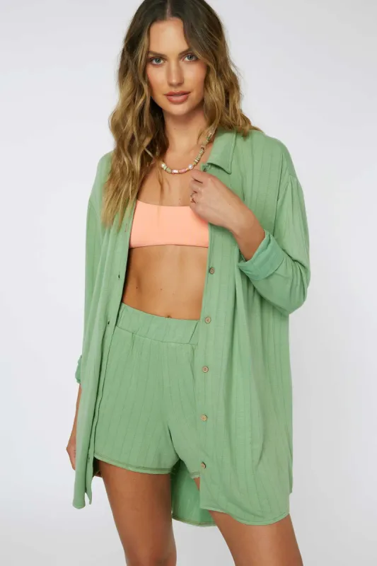 SUNRISE OVERSIZED KNIT SHIRT DRESS sold by O'Neill