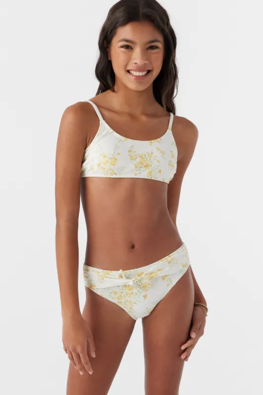 GIRL'S TATIANNA FLORAL TIE BACK BRALETTE SWIM SET sold by O'Neill
