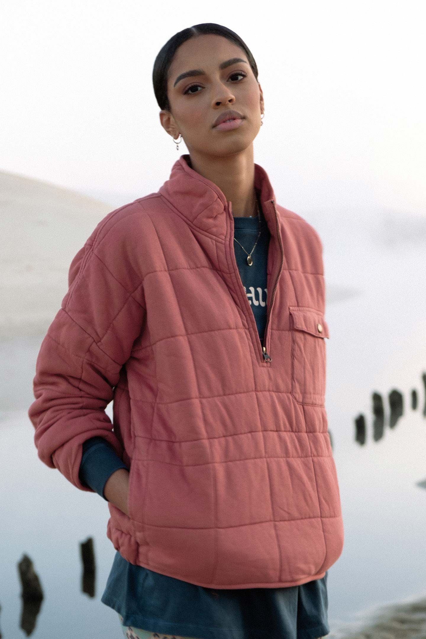 MABLE QUILTED PULLOVER JACKET sold by O'Neill