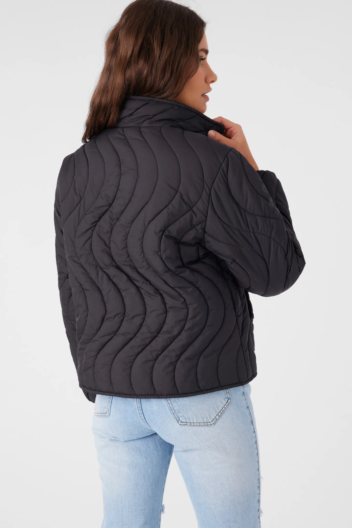 Eden Nylon Wave Quilted Zip Jacket sold by O'Neill product image thumbnail 4