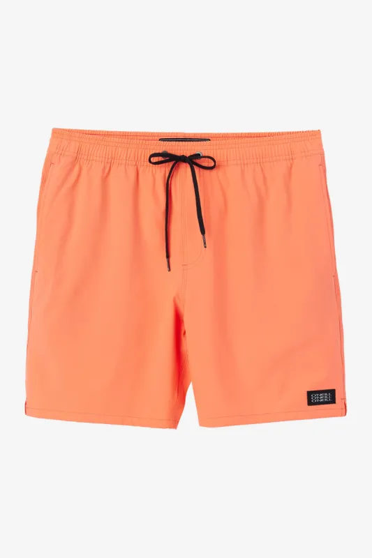 Lennox Hermosa Solid Elastic Waist 17" Swim Trunks sold by O'Neill