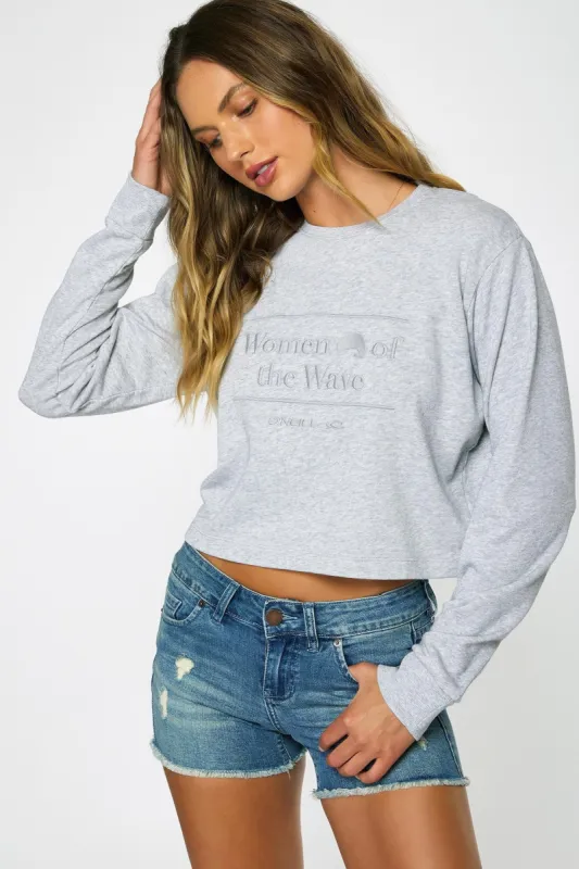 WOMEN OF THE WAVE INLET CROP PULLOVER made by O'Neill