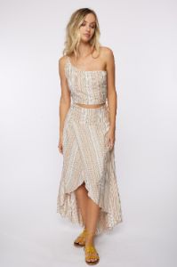 AMBROSIO STRIPE MAXI SKIRT sold by O'Neill