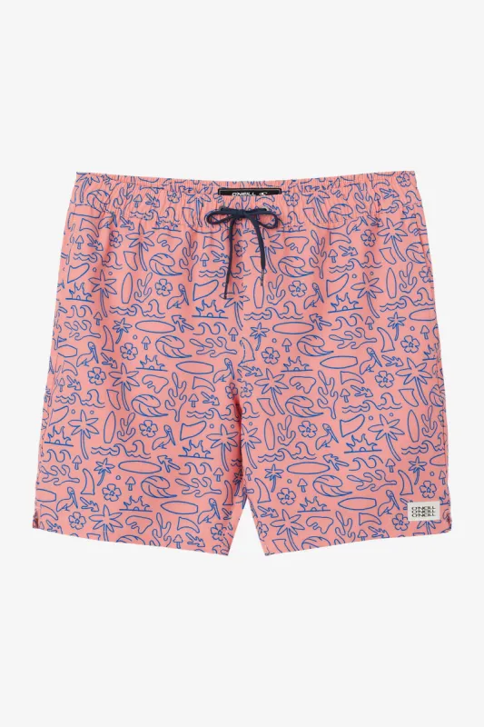 Hermosa Elastic Waist 17" Swim Trunks sold by O'Neill