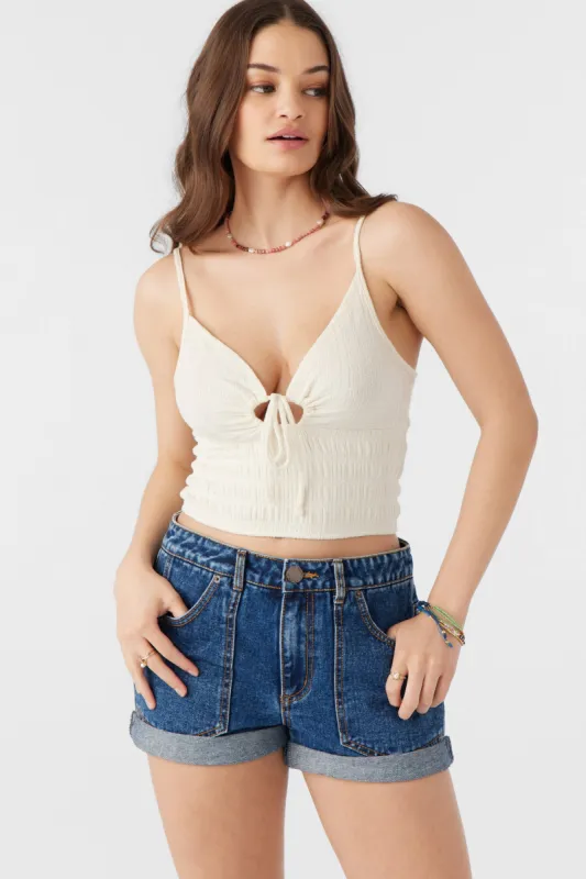 YULIANA KNIT CROP TANK TOP sold by O'Neill