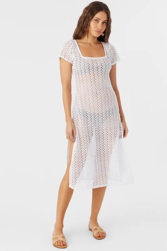 NINA MIDI CROCHET LACE COVER-UP DRESS sold by O'Neill