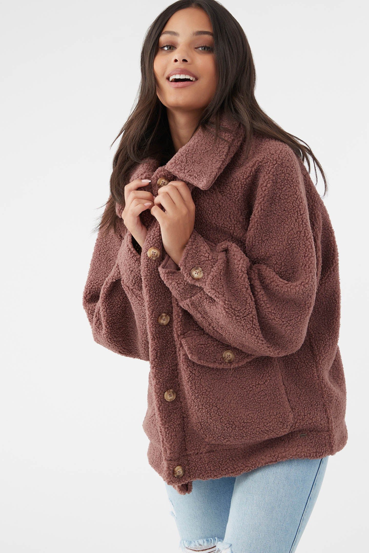 MAKENNA SOLID PILE FLEECE JACKET sold by O'Neill