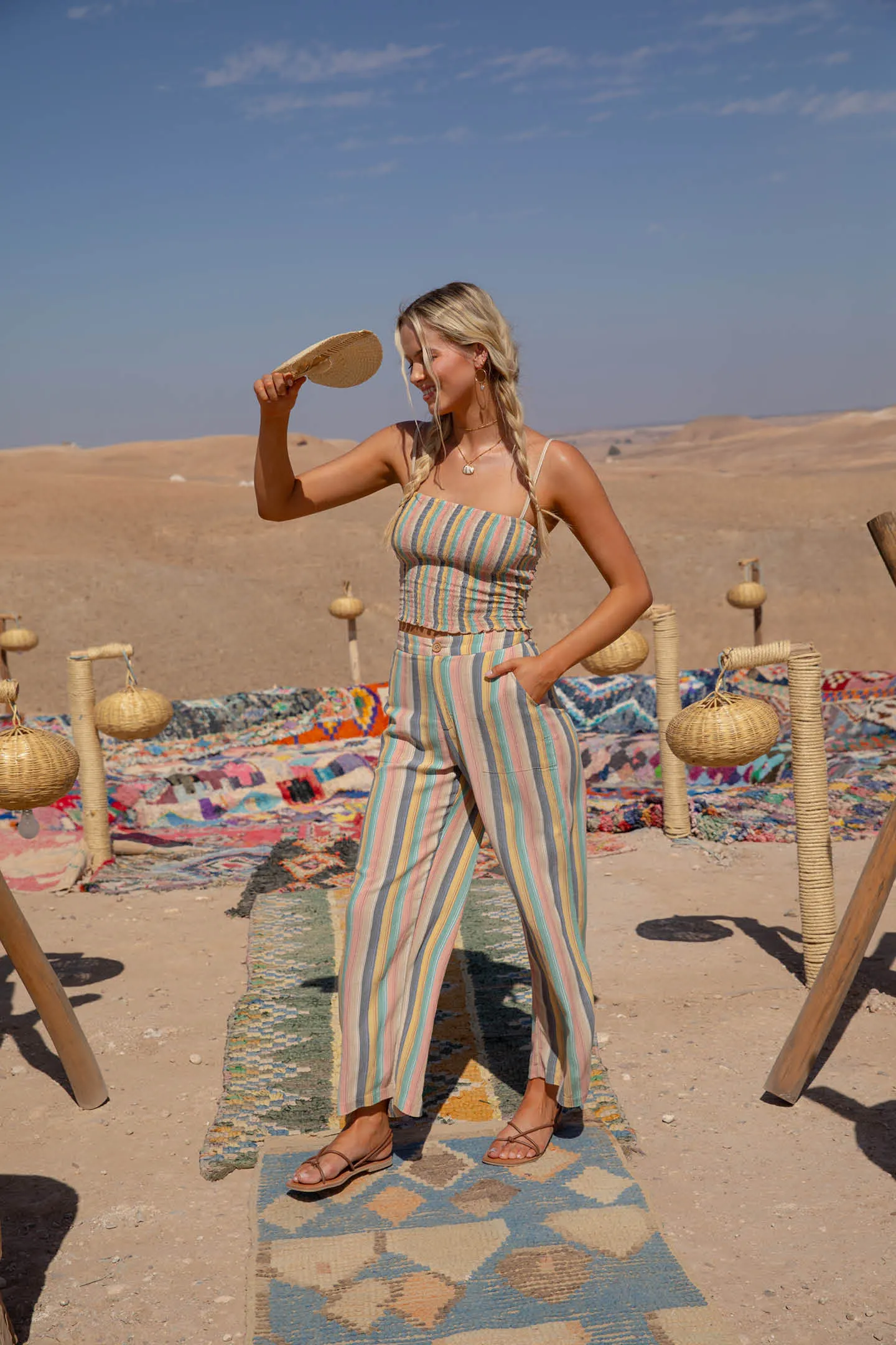 RYLAN BEACHBOUND STRIPE WIDE LEG PANTS sold by O'Neill