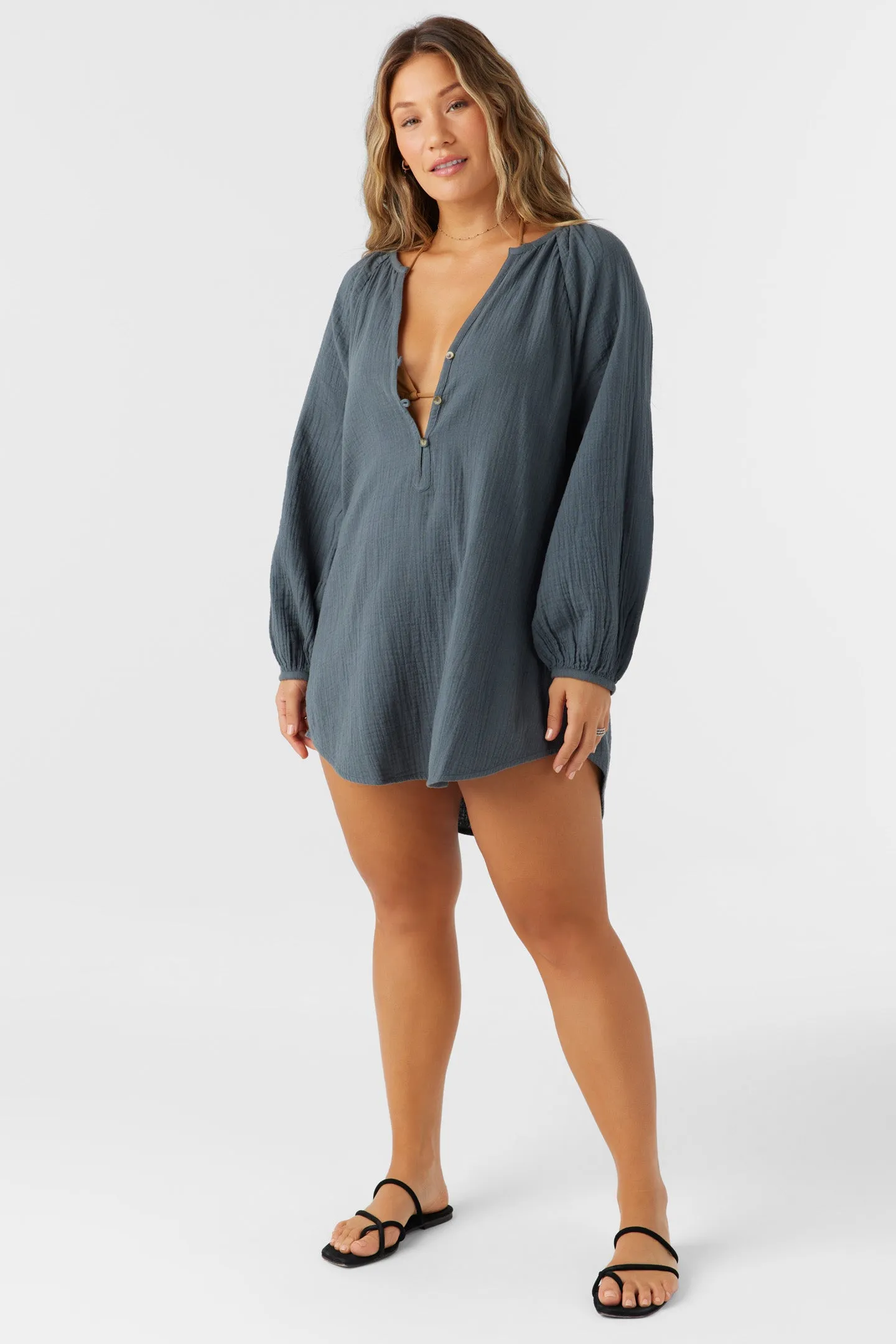 Krysten Crinkle Double Gauze Tunic Swim Cover-Up sold by O'Neill product image thumbnail 3