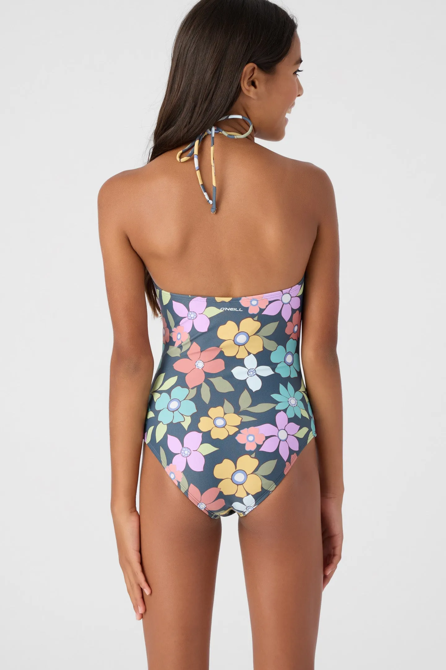 GIRL'S LAYLA FLORAL CINCHED ONE-PIECE sold by O'Neill product image thumbnail 2