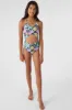 GIRL'S LAYLA FLORAL CINCHED ONE-PIECE sold by O'Neill