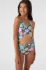 GIRL'S LAYLA FLORAL CINCHED ONE-PIECE sold by O'Neill