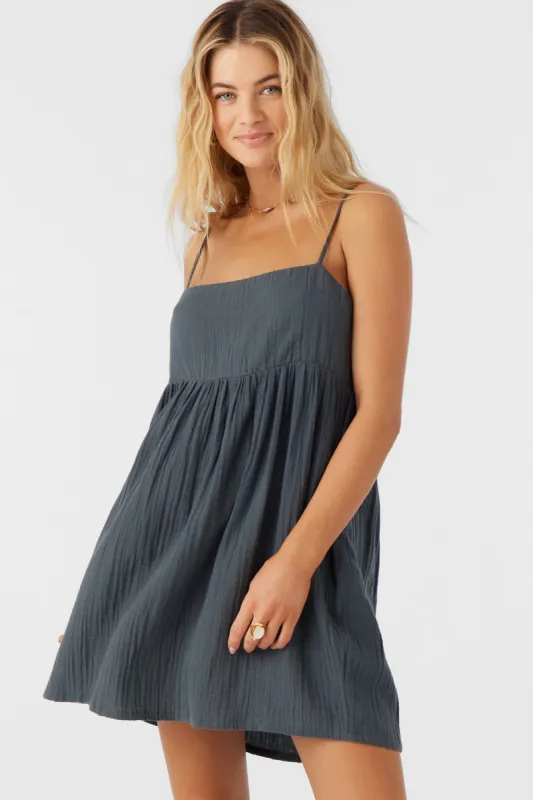 HADIA CRINKLE DOUBLE GAUZE MINI DRESS sold by O'Neill