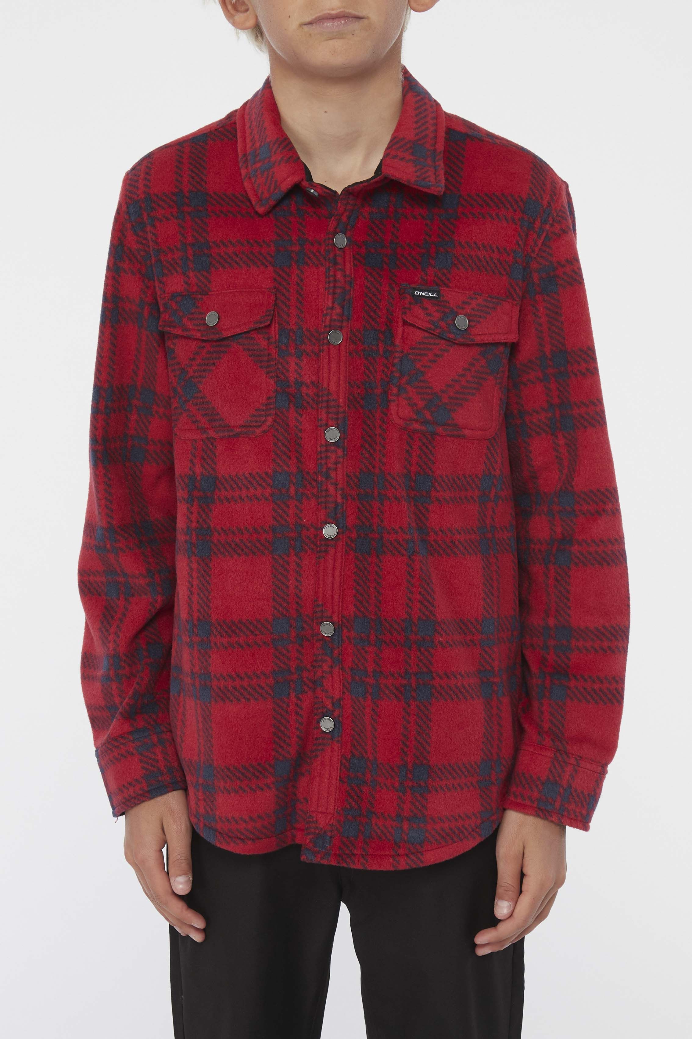 BOY'S GLACIER PLAID SUPERFLEECE FLANNEL SHIRT sold by O'Neill product image thumbnail 2