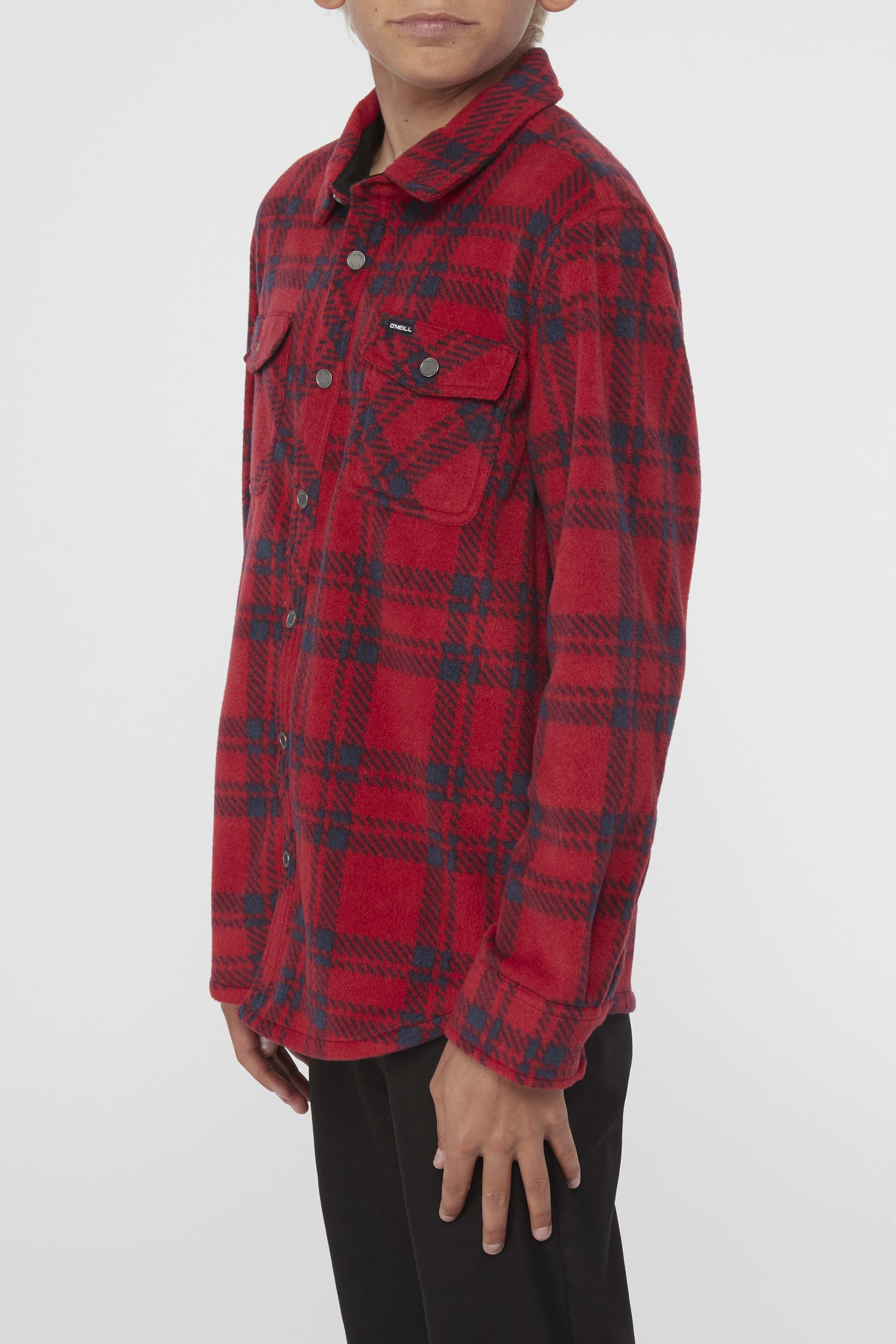 BOY'S GLACIER PLAID SUPERFLEECE FLANNEL SHIRT sold by O'Neill product image thumbnail 3