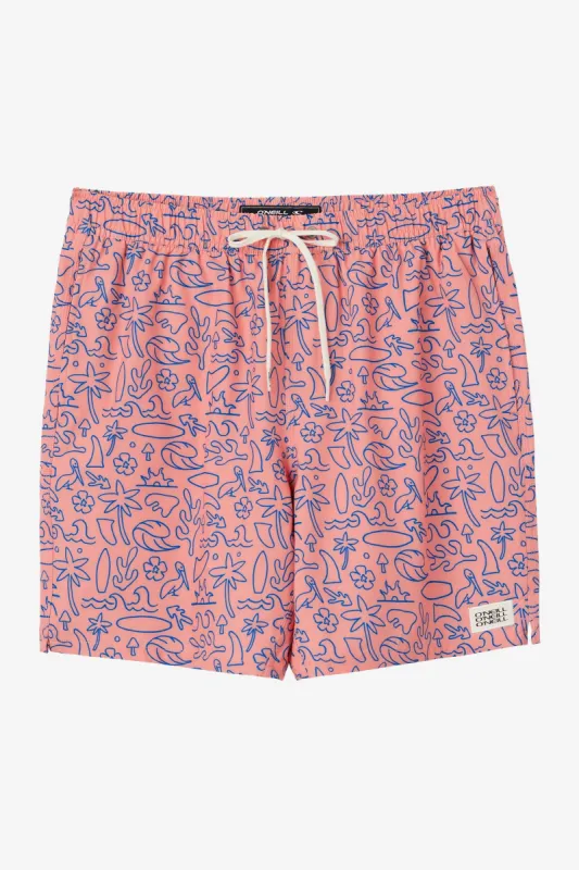 HERMOSA ELASTIC WAIST LINED 17" SWIM TRUNKS sold by O'Neill