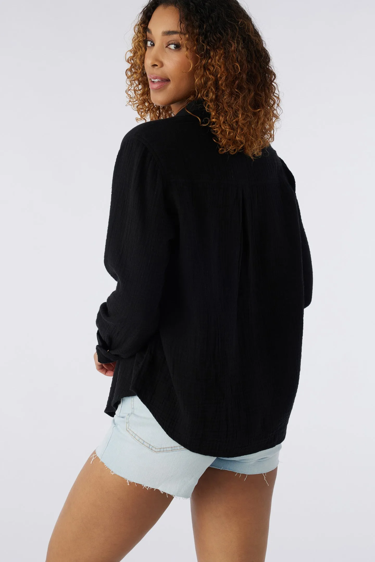 LENI CRINKLE DOUBLE GAUZE BUTTON DOWN SHIRT sold by O'Neill product image thumbnail 2