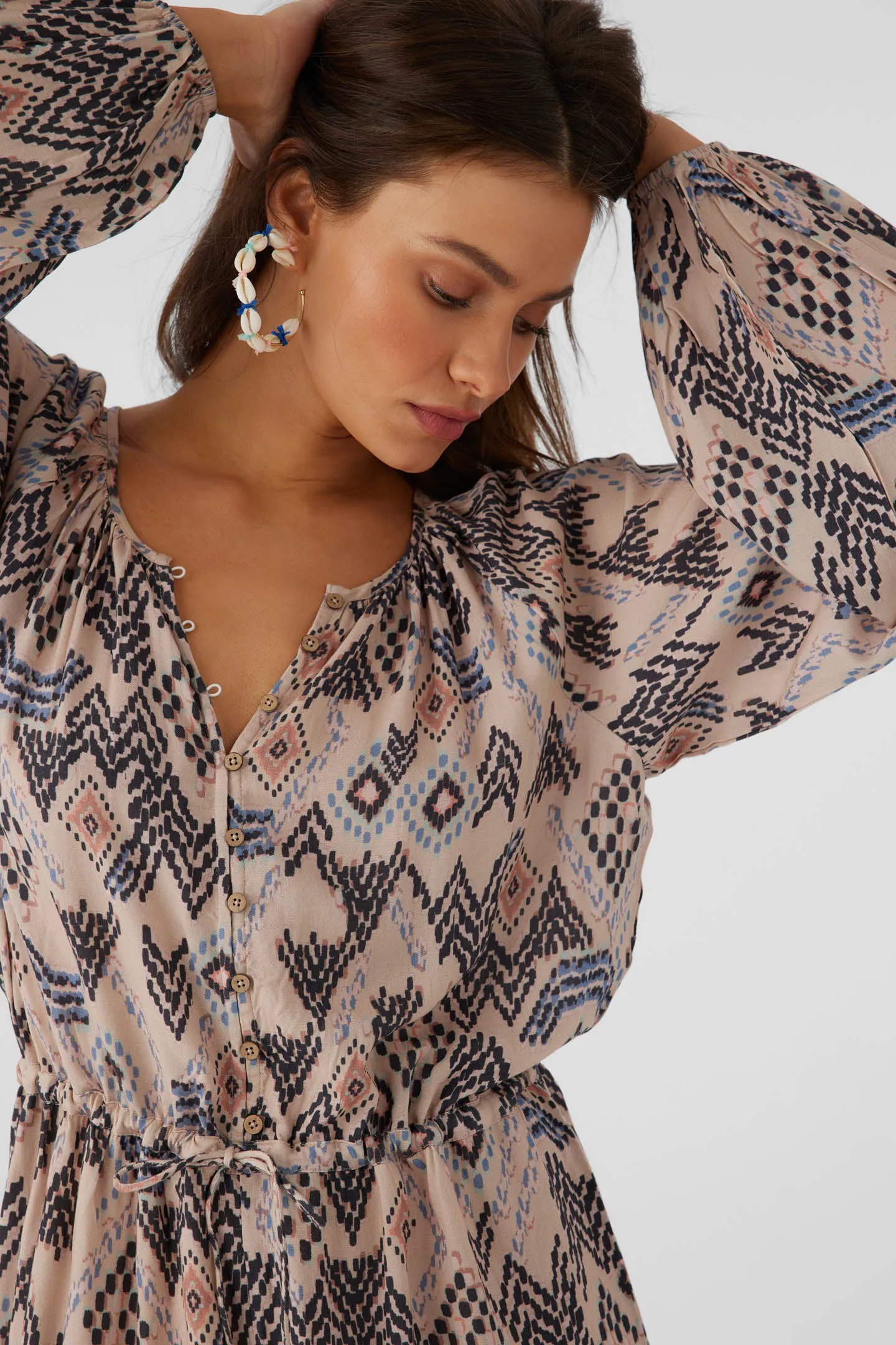 SCARLETTE PALMER PRINT LONG SLEEVE ROMPER sold by O'Neill product image thumbnail 4