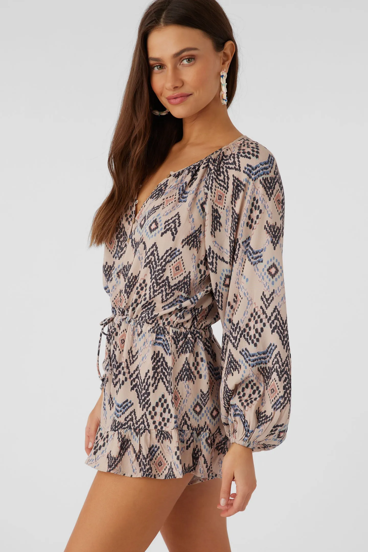 SCARLETTE PALMER PRINT LONG SLEEVE ROMPER sold by O'Neill product image thumbnail 5