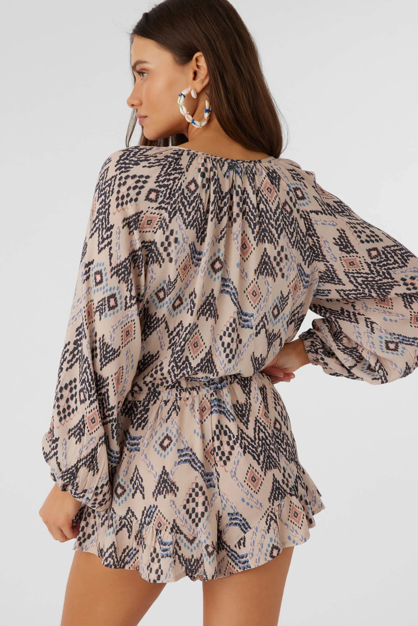 SCARLETTE PALMER PRINT LONG SLEEVE ROMPER sold by O'Neill product image thumbnail 2