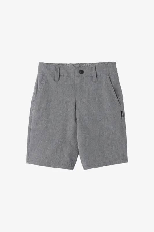 LITTLE BOY'S RESERVE HEATHER HYBRID SHORTS sold by O'Neill