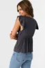 DEJI SOLID FLUTTER SLEEVE TOP sold by O'Neill