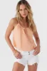 ANYA CRINKLE DOUBLE GAUZE TANK TOP sold by O'Neill