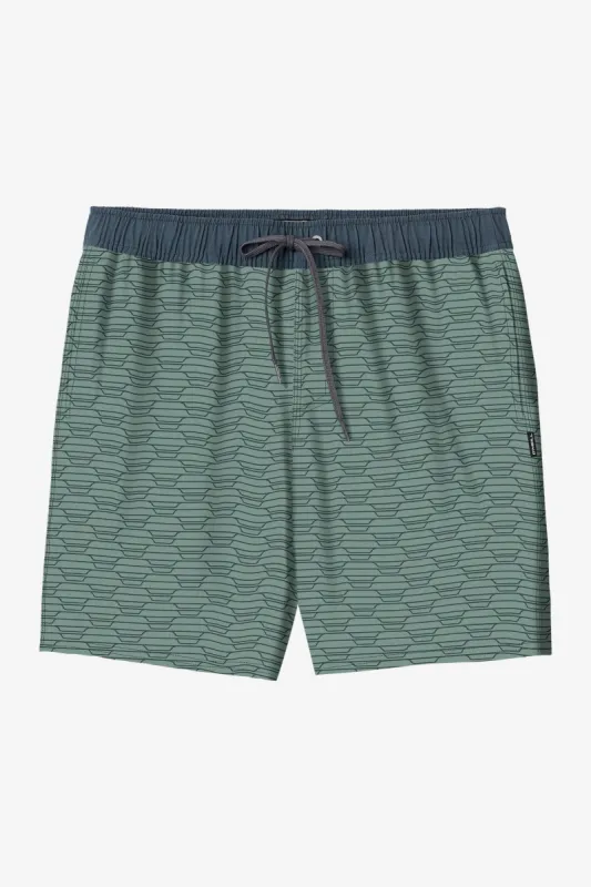 STOCKTON PRINT ELASTIC WAIST 18" HYBRID SHORTS sold by O'Neill