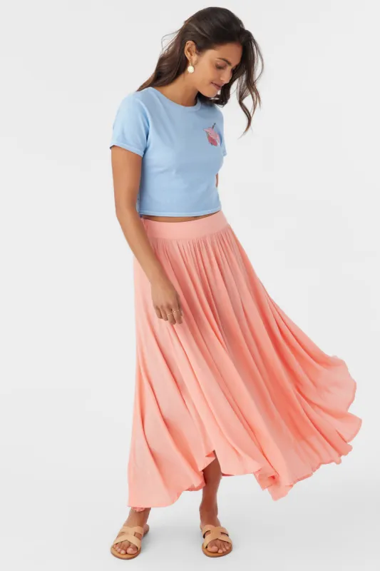 MARNIE SOLID MIDI SKIRT sold by O'Neill