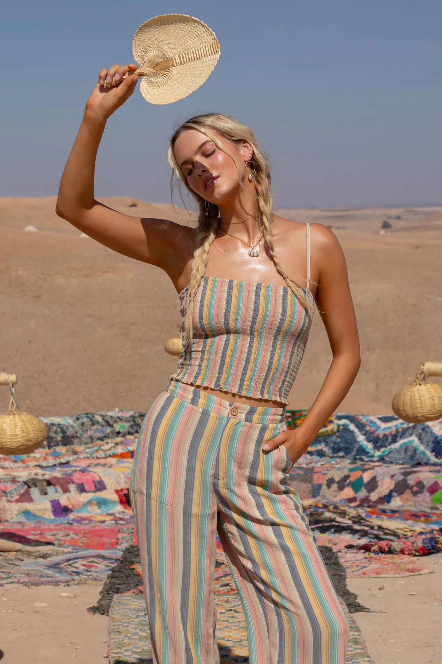 DREZ BEACHBOUND STRIPE SMOCKED TANK TOP sold by O'Neill product image thumbnail 2