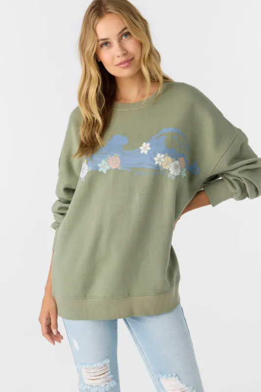 Choice Crewneck Oversized-Fit Fleece Pullover sold by O'Neill