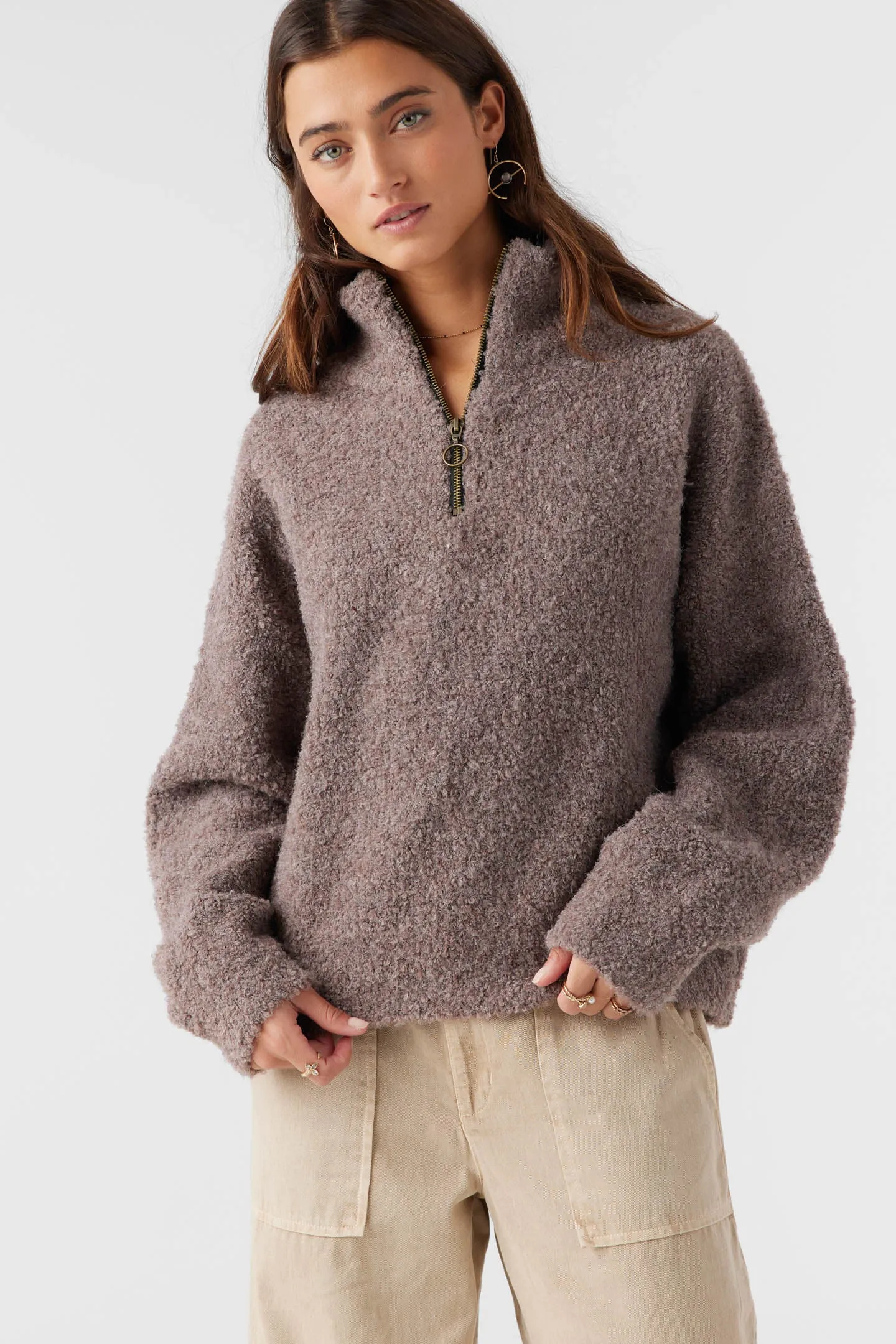 GEORGIANA MOCKNECK HALF-ZIP SWEATER sold by O'Neill