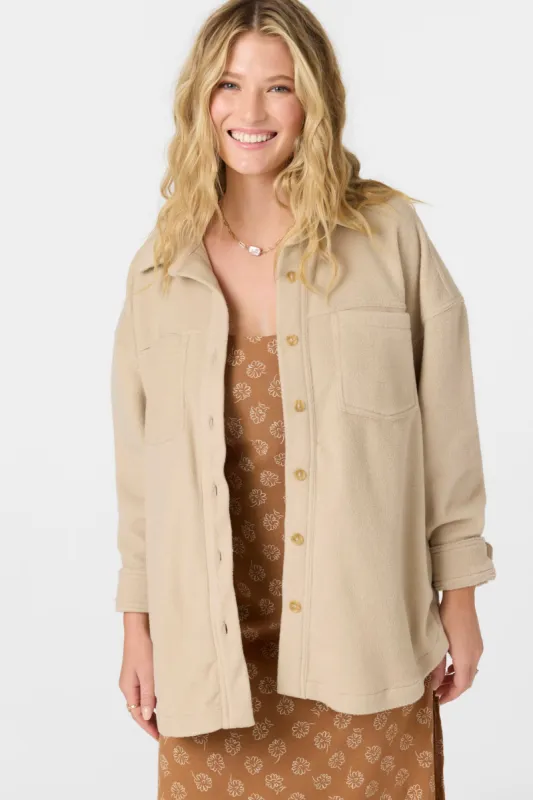 RUNE SOLID SUPERFLEECE OVERSIZED FIT SHACKET sold by O'Neill