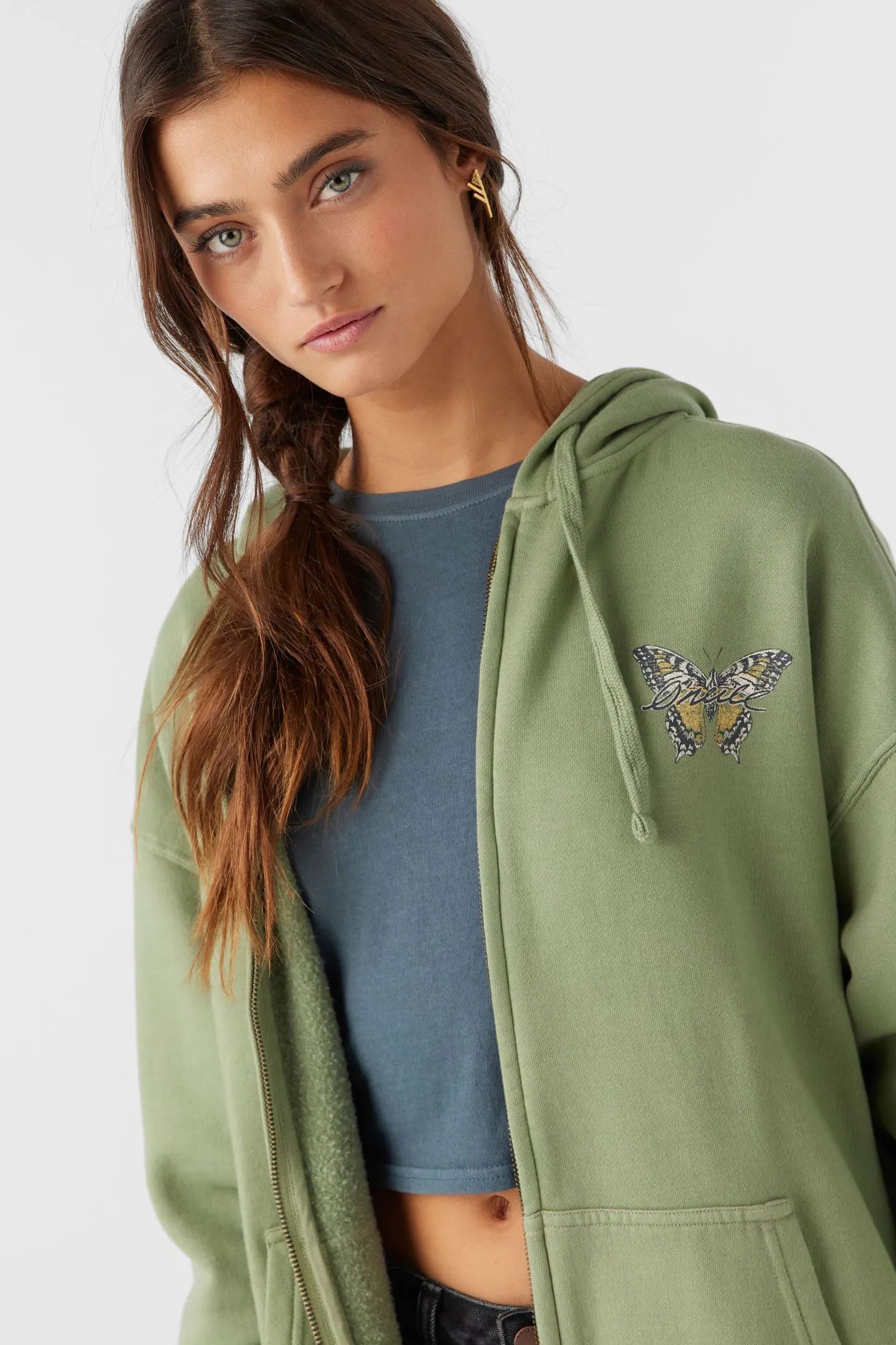 BYRON HOODED OVERSIZED ZIP FLEECE JACKET sold by O'Neill product image thumbnail 4