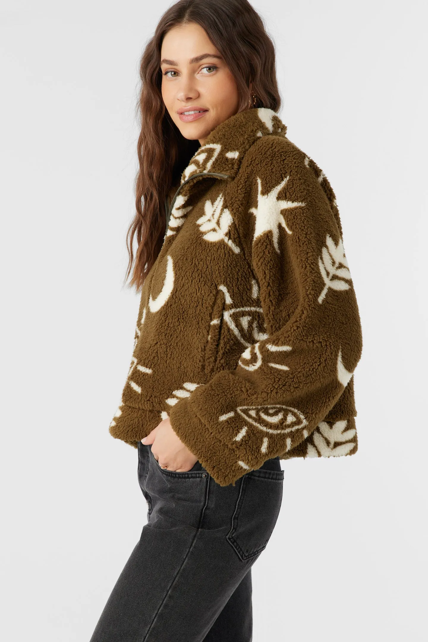 RORI HIGH PILE FLEECE CROPPED JACKET sold by O'Neill product image thumbnail 5