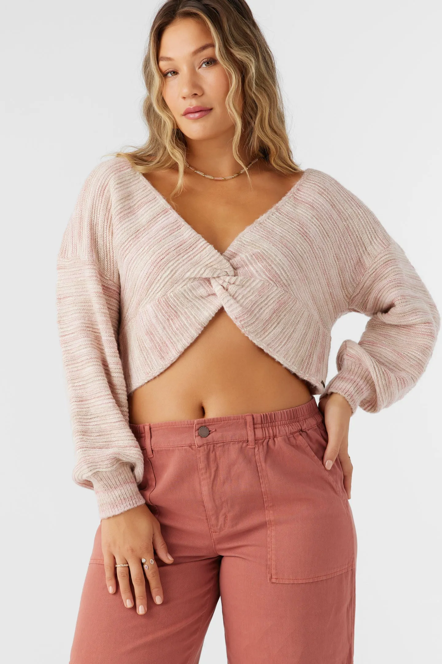 Hillside Stripe Twist Front Two-Way Sweater sold by O'Neill product image thumbnail 4