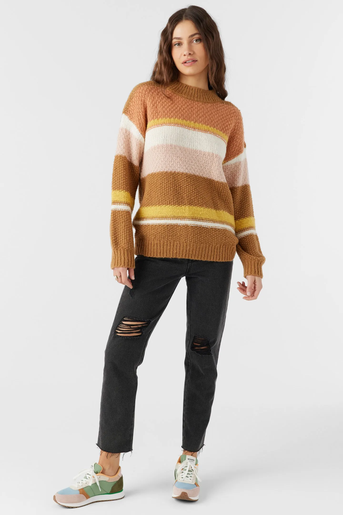 Billie Stripe Mockneck Oversized Sweater sold by O'Neill product image thumbnail 3