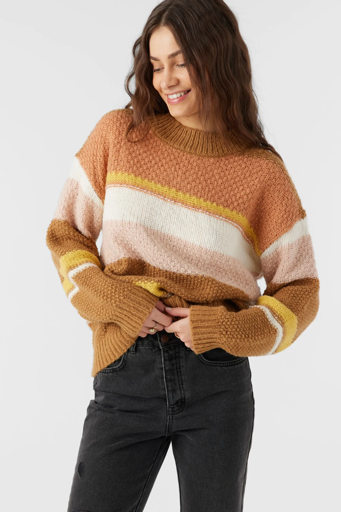 Billie Stripe Mockneck Oversized Sweater sold by O'Neill product image thumbnail 5
