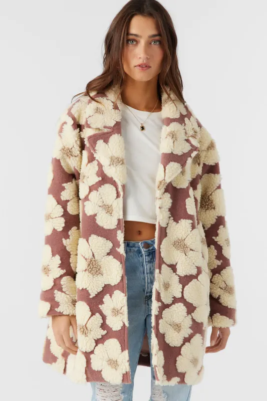 HARPER HIGH PILE FLORAL JACKET sold by O'Neill