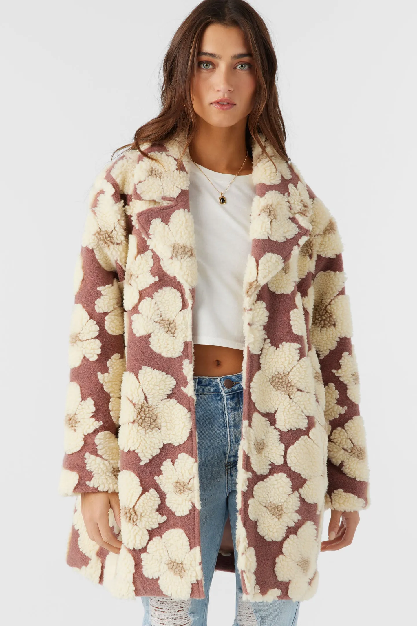 HARPER HIGH PILE FLORAL JACKET sold by O'Neill