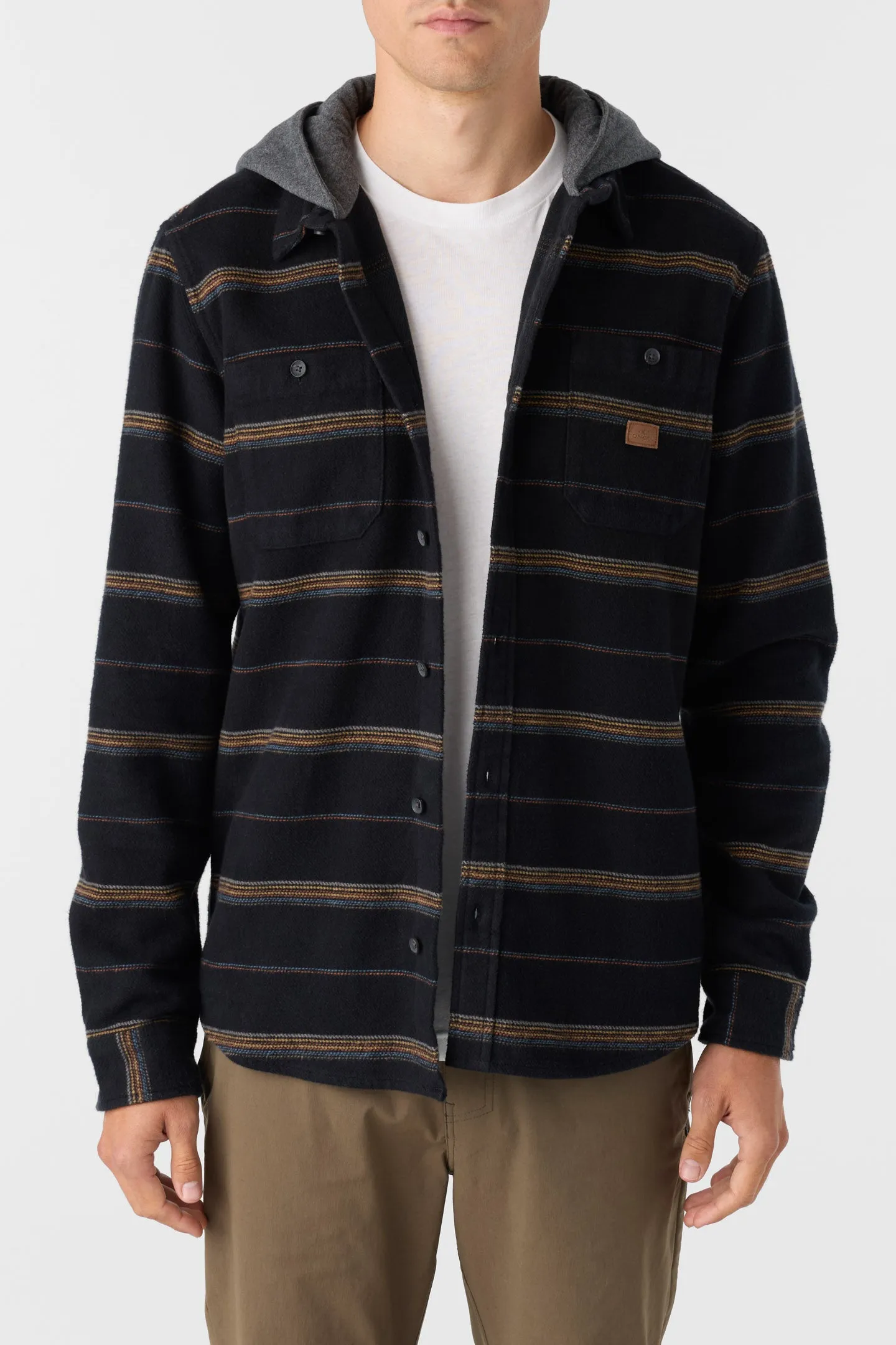 Landmarked Stripe Hooded Flannel Standard Fit Shirt sold by O'Neill product image thumbnail 5
