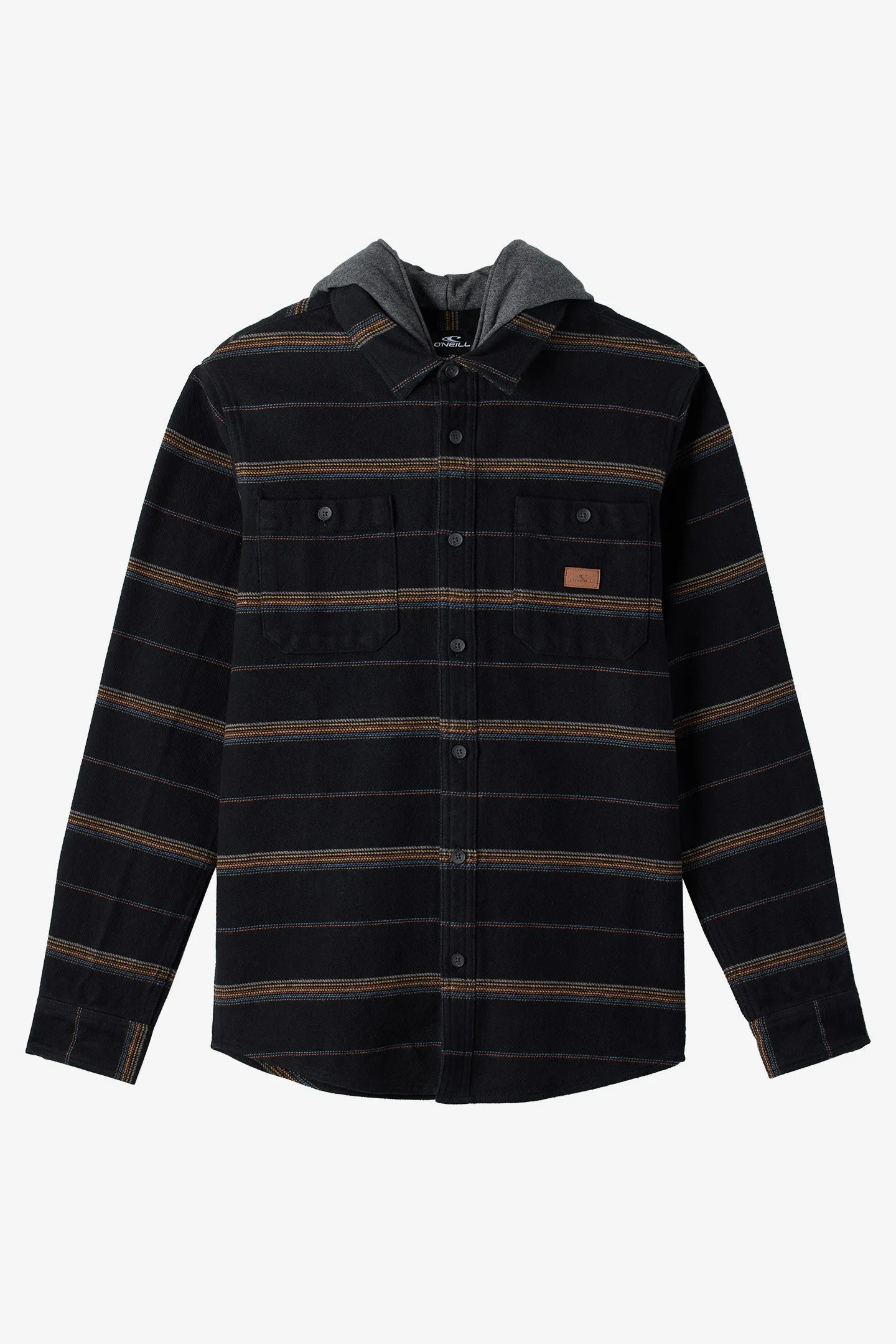 Landmarked Stripe Hooded Flannel Standard Fit Shirt sold by O'Neill
