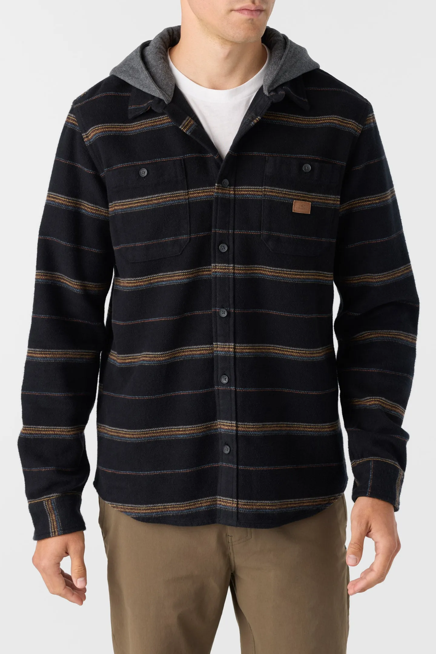 Landmarked Stripe Hooded Flannel Standard Fit Shirt sold by O'Neill product image thumbnail 2