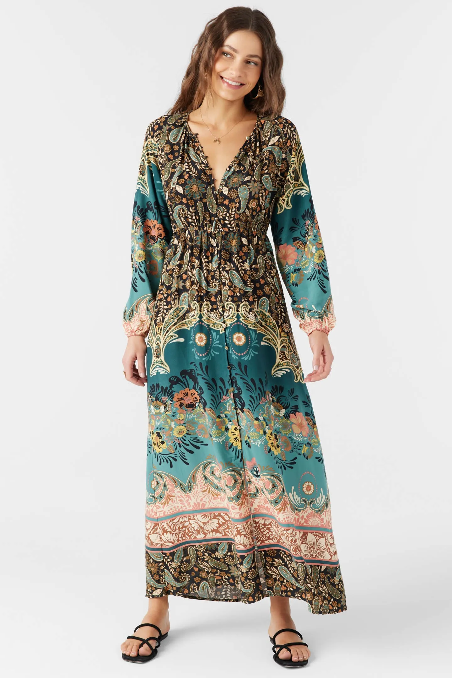 WESLYNN LONG SLEEVE MAXI DRESS sold by O'Neill