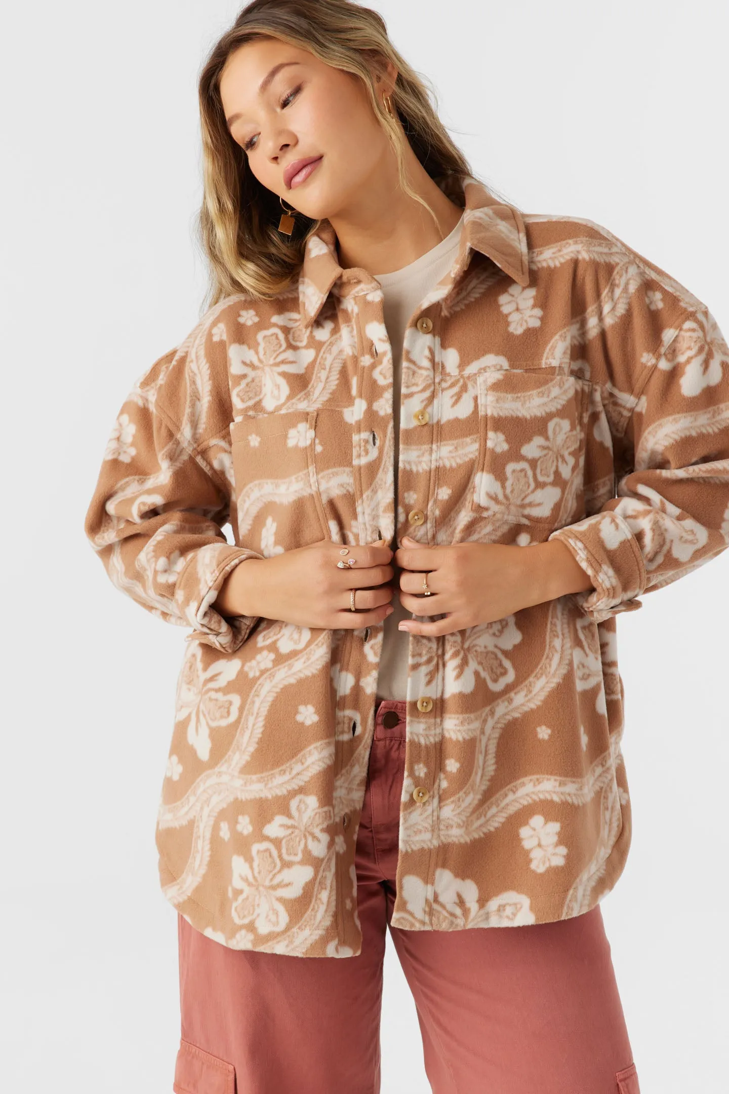 Rune Superfleece Oversized Fit Shacket sold by O'Neill