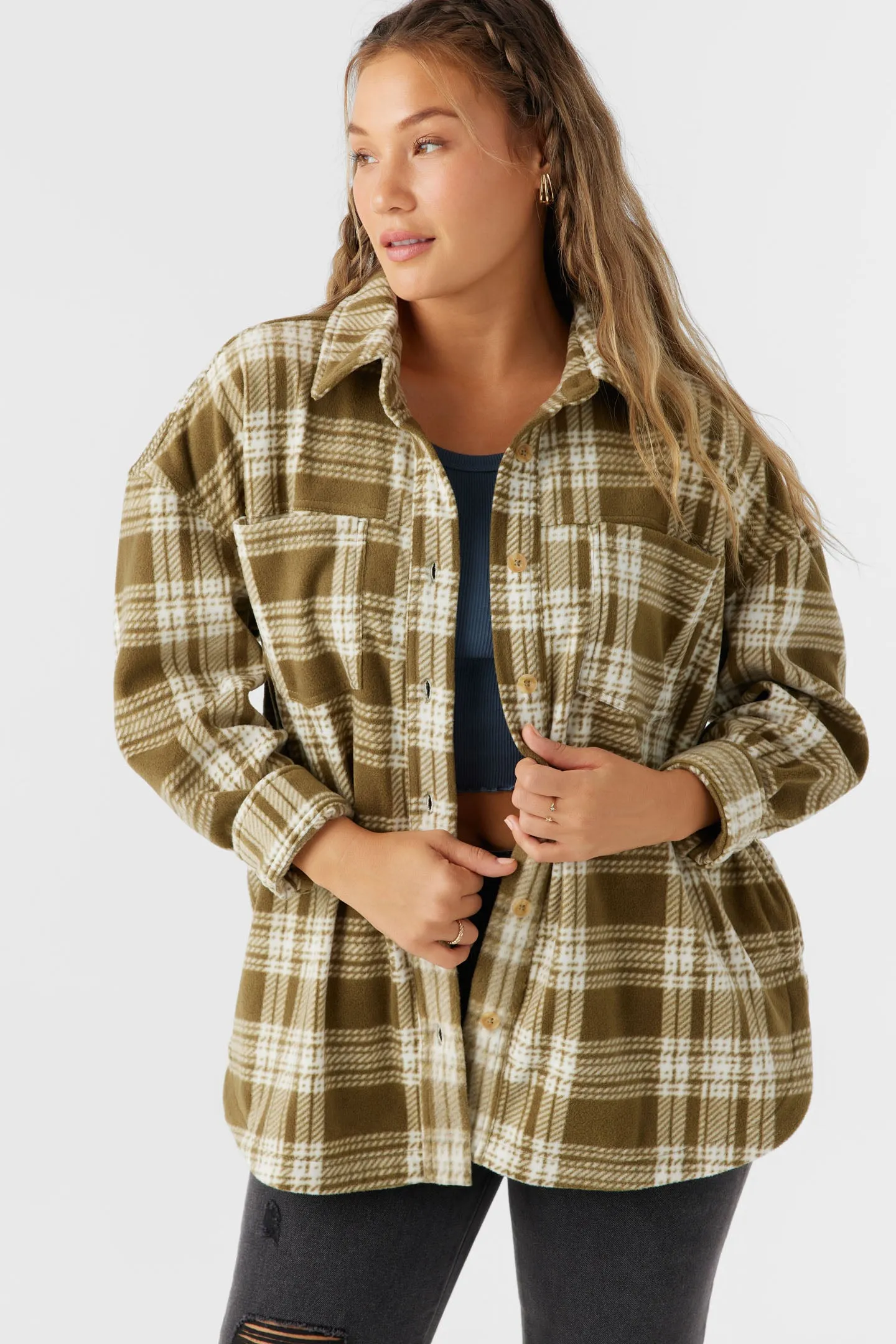 Rune Superfleece Oversized Fit Shacket sold by O'Neill